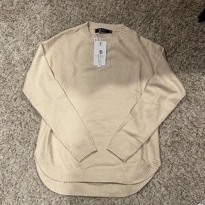 Classic Cream Crewneck Sweater